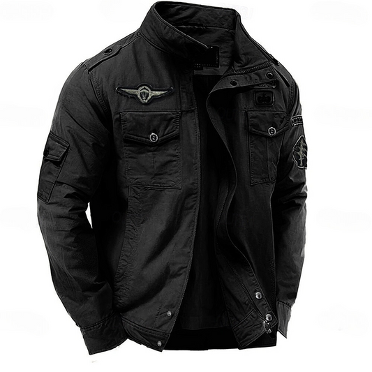 Alpha - Herrenjacke, Baumwolle, Schulterriemen und Taschen