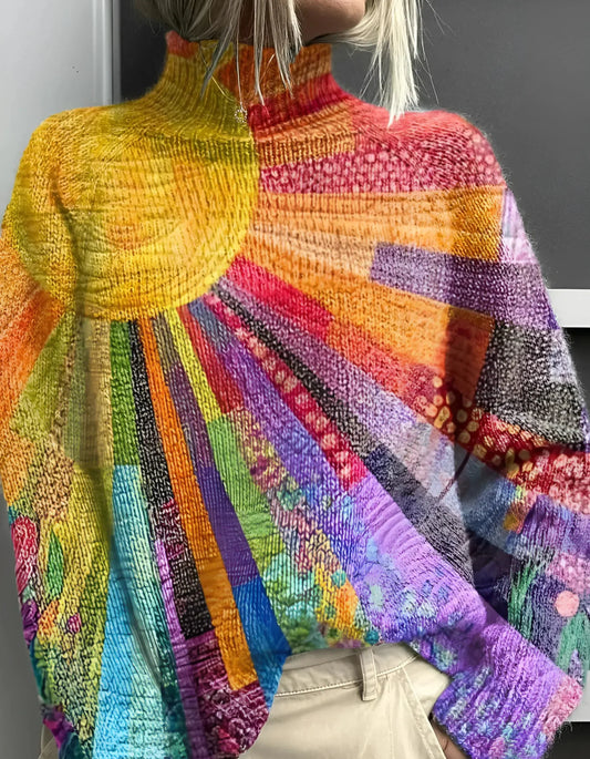 Ada - Farbenfroher und fröhlicher Rollkragenpullover