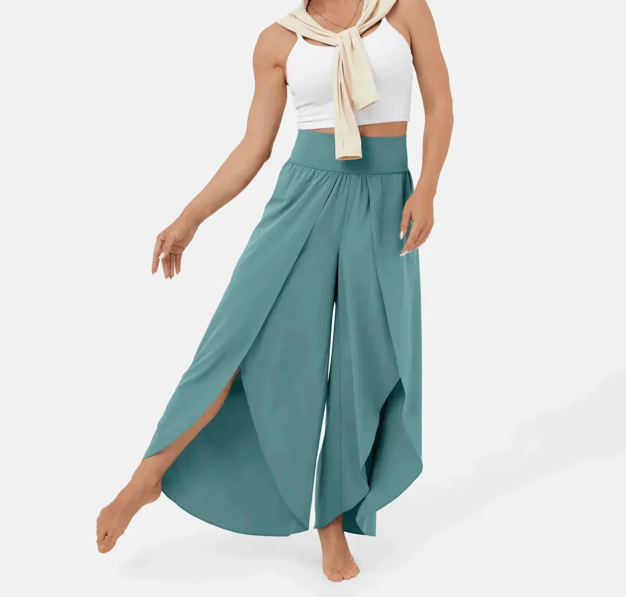 Airflow Damen Hose - Bequeme, Luftige Schlaghose Mit Shorts