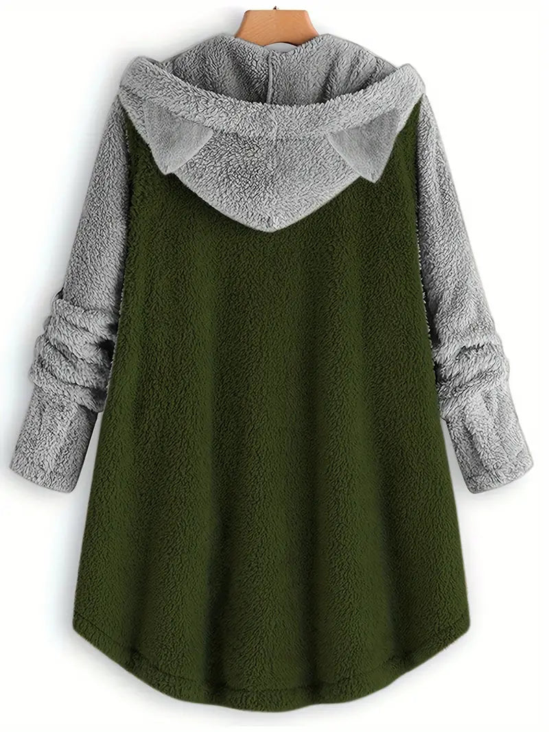 Weiche Fleece-Winterjacke für Frauen