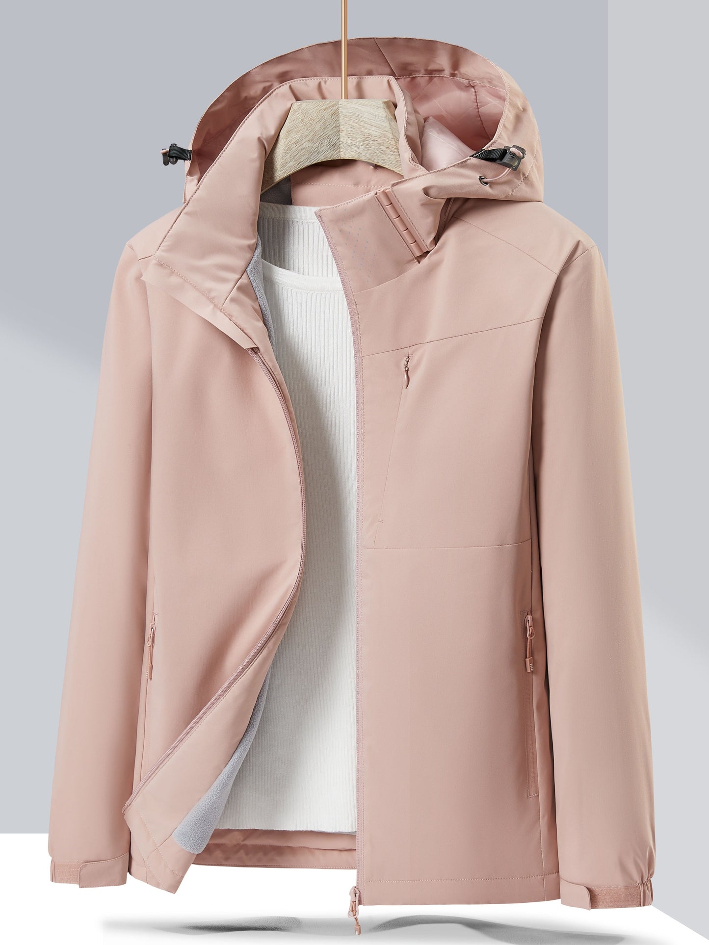 Wasserdichte Hooded Winterjacke mit Polar Fleece für Damen | Ideal für den Winter