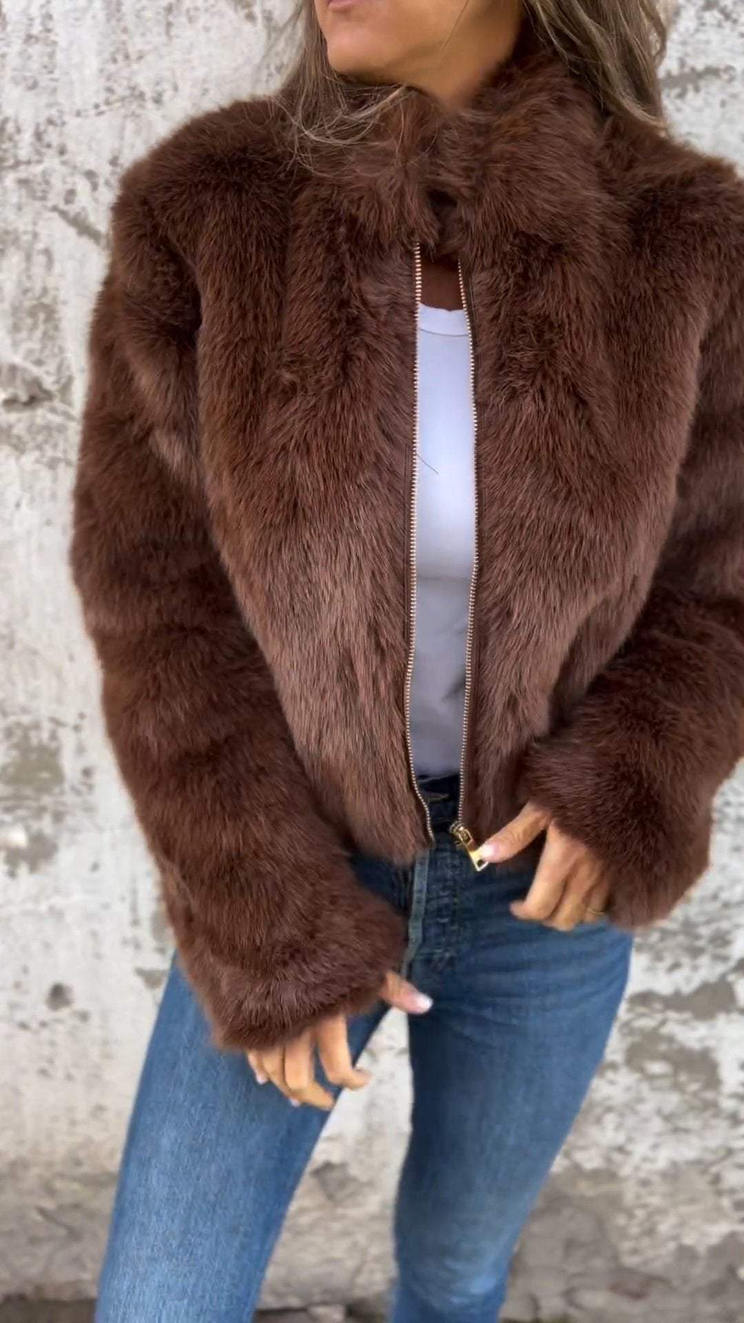 Ylwa | Flauschige Jacke