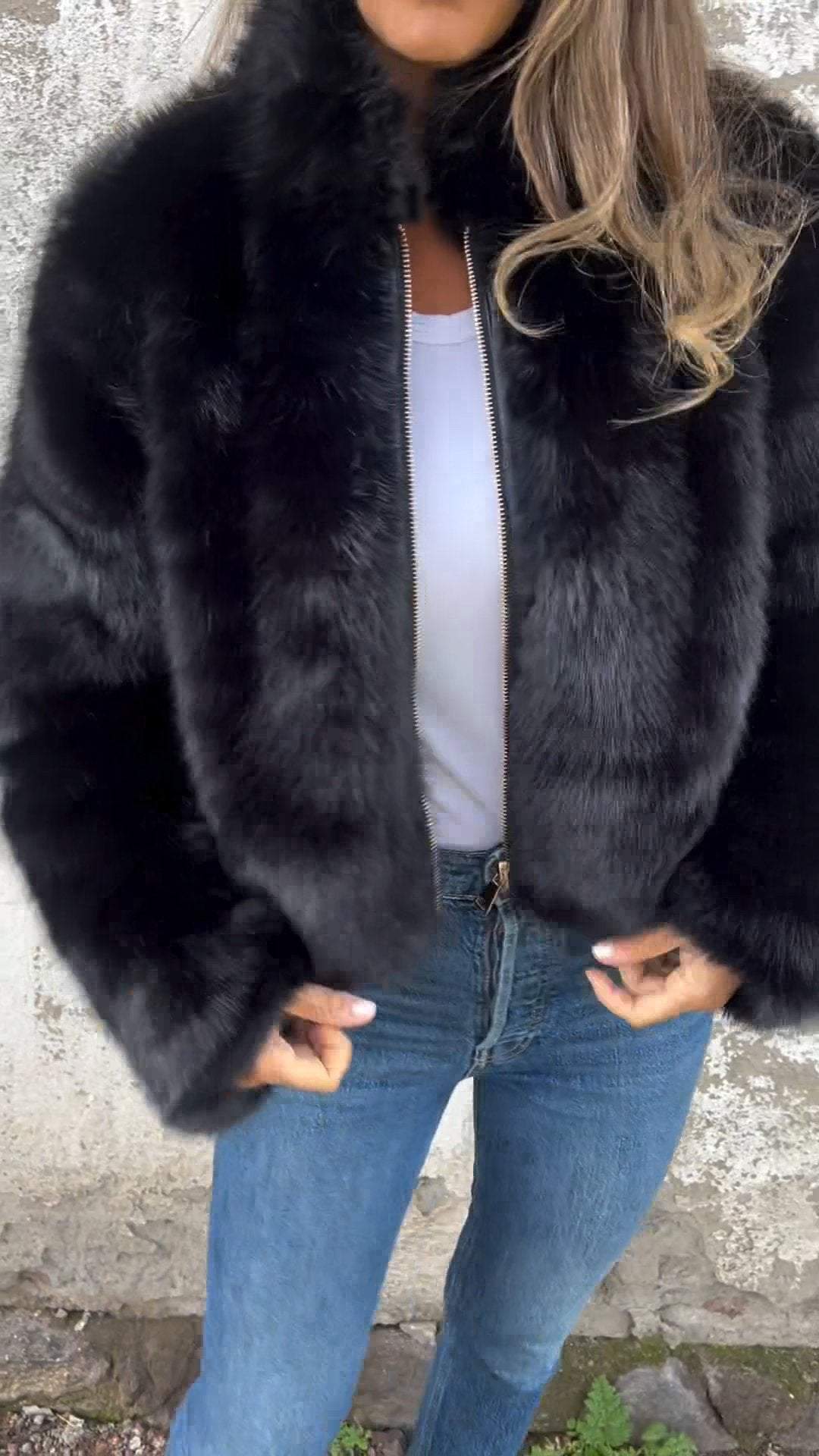 Ylwa | Flauschige Jacke