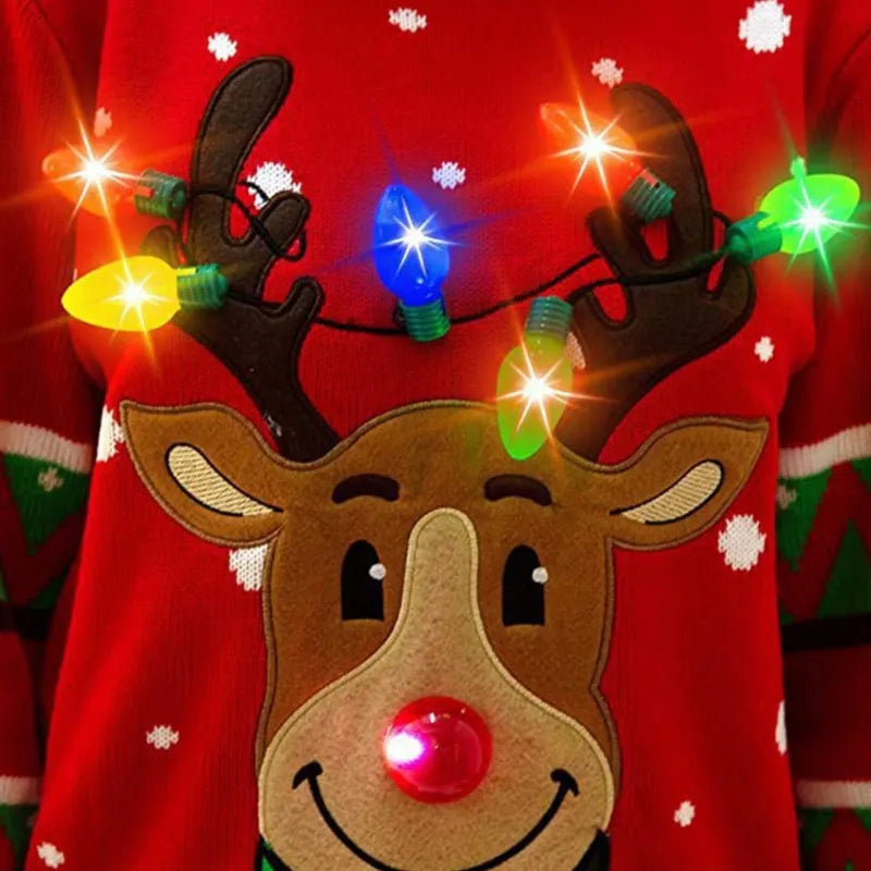 Weihnachtlicher Led-Beleuchteter Winterpullover für Damen