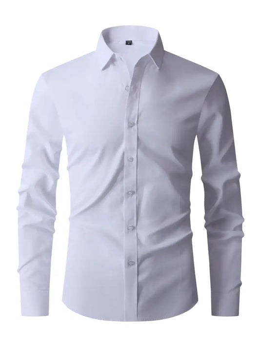 William | Halbformelles Langarmhemd für Herren | Elegant, vielseitig & bequem