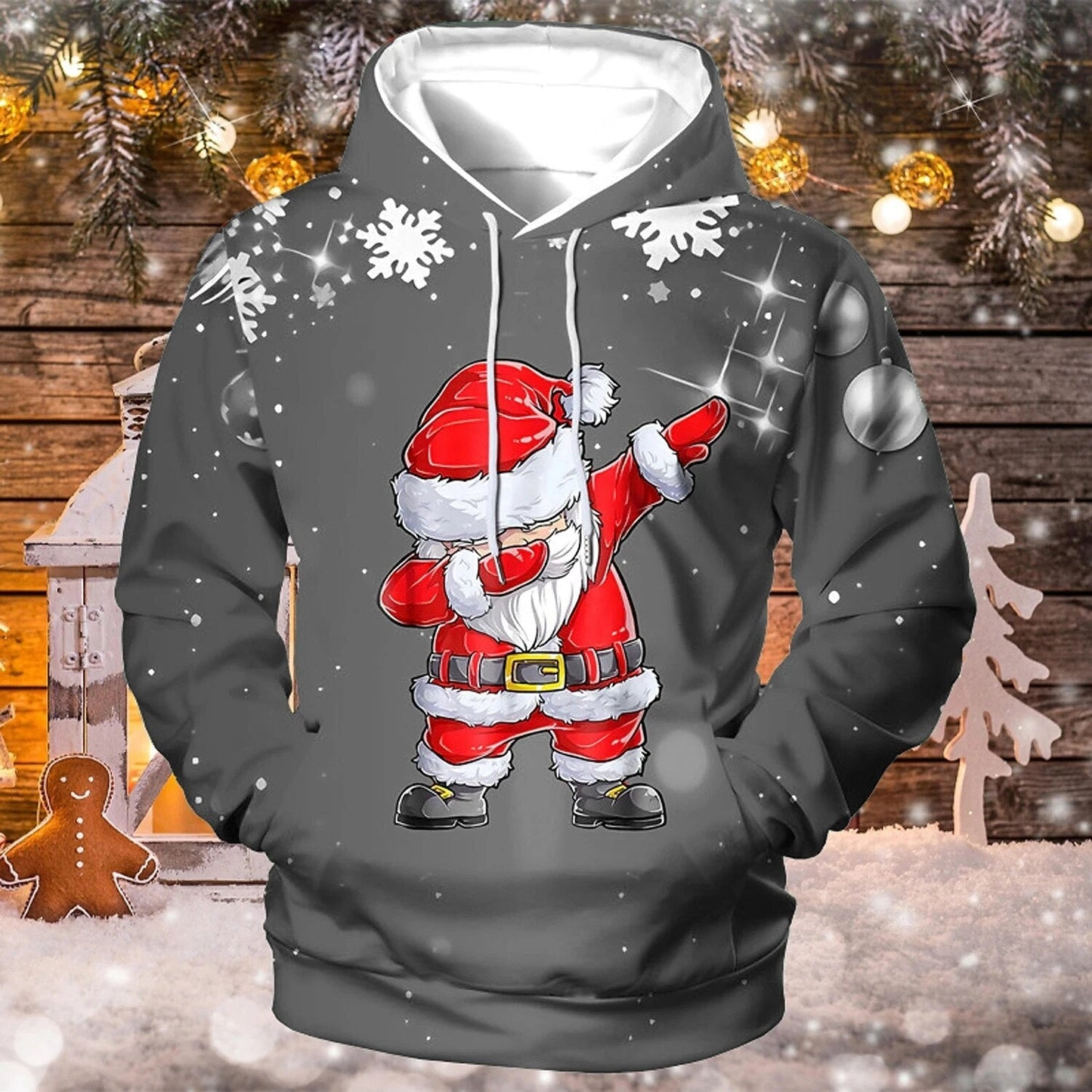 Weihnachtspullover mit Kapuze für Männer