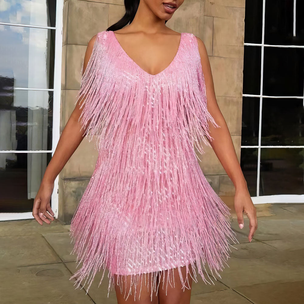 Zauberhaftes V-Kleid für Damen
